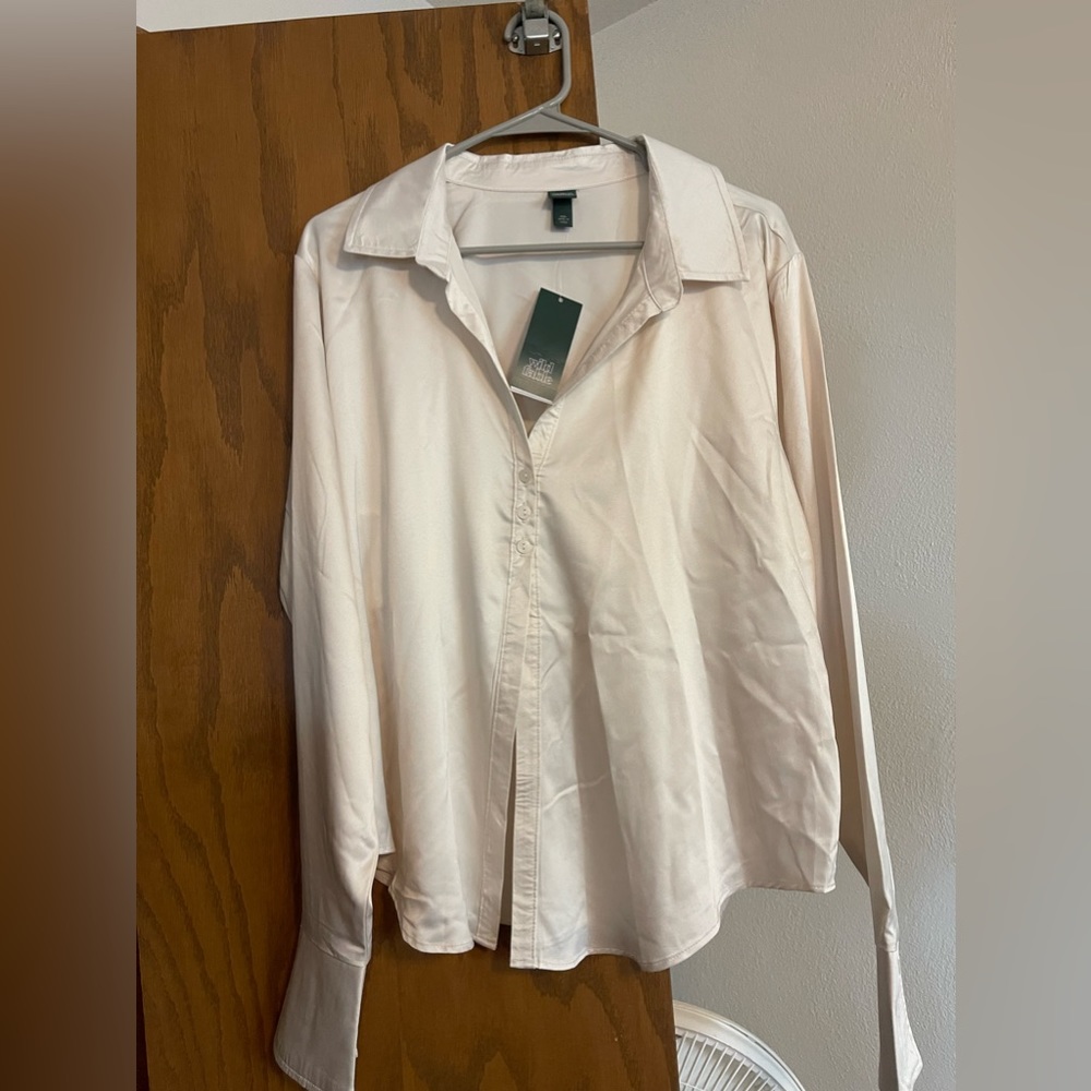 Wild Fable Silk Button Up